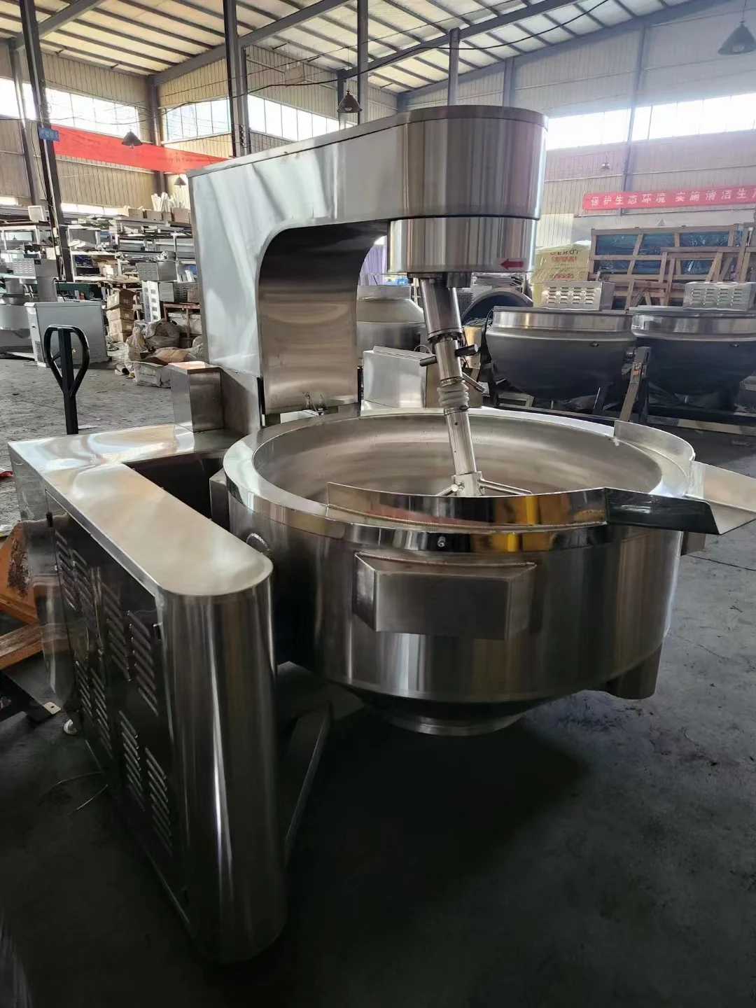 Hot Selling 100l industrial steam gas electric heating double jacketed kettle