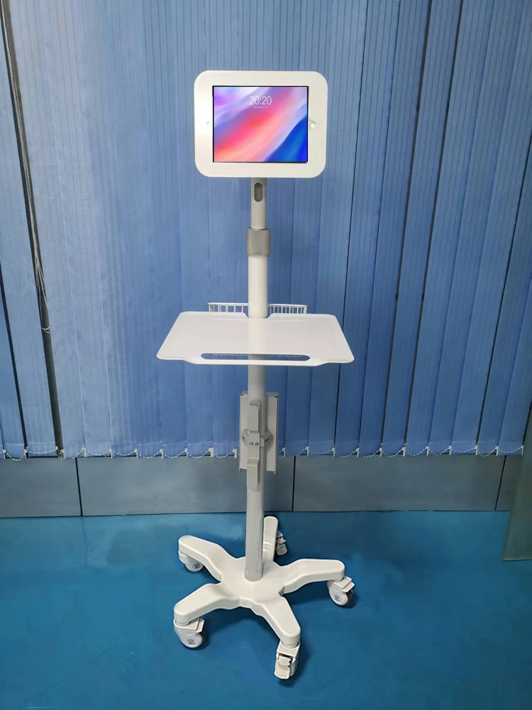 Movable Hospital Tablet Trolley 9.7 inch,10.2 inch,12.9inch 360 degrees of adjustment Medical ipad Medical Cart