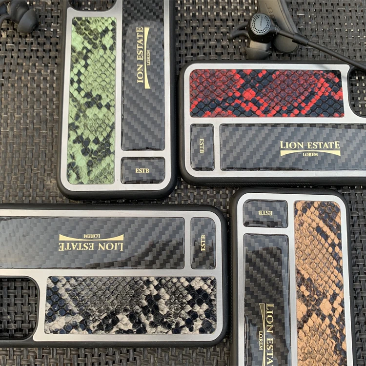 Tpu + Pc Phone Case Pu Leather Cases for Iphone Wholesale Aramid Business with Metal Frame  Foriphone11 12 Forged Carbon Fiber