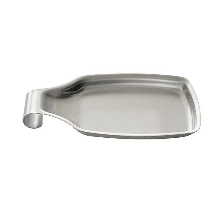 Large Stainless Steel Spoon Rest Heavy Duty Holder for Kitchen, Spatula Ladle, Brush and Other Cooking Utensils