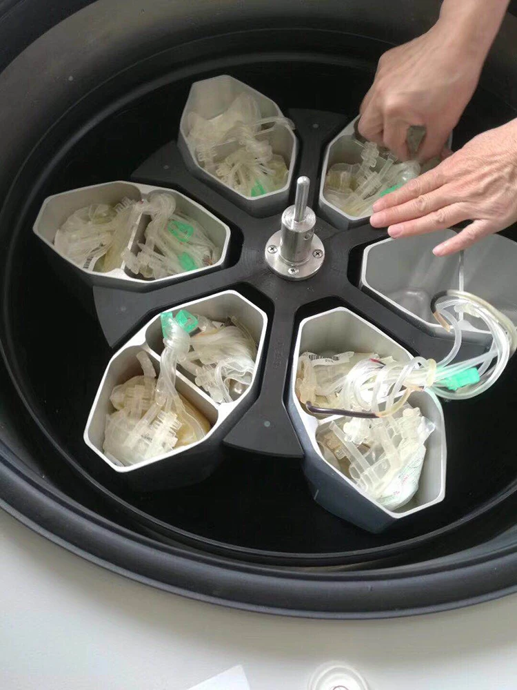 Floor 6 x 2400ml 12 bucket low speed ultra capacity refrigerated centrifuge for blood bank