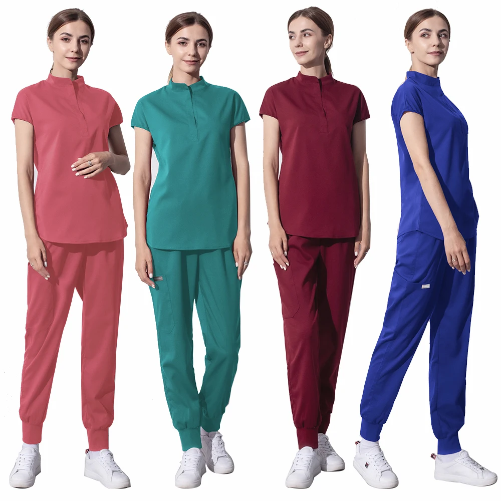 Operating Room Doctor Nurse Work Wear Pet Grooming Working Clothes Medical Uniforms Spa Uniform Womens Scrub Sets Tops+Pants
