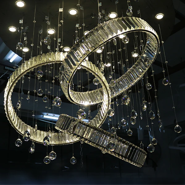 Modern customized circle shape crystal design chandelier
