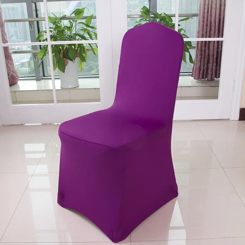 Wholesale Cheap wedding Banquet chair cover 100% Polyester Spandex Stretch Folding chair covers
