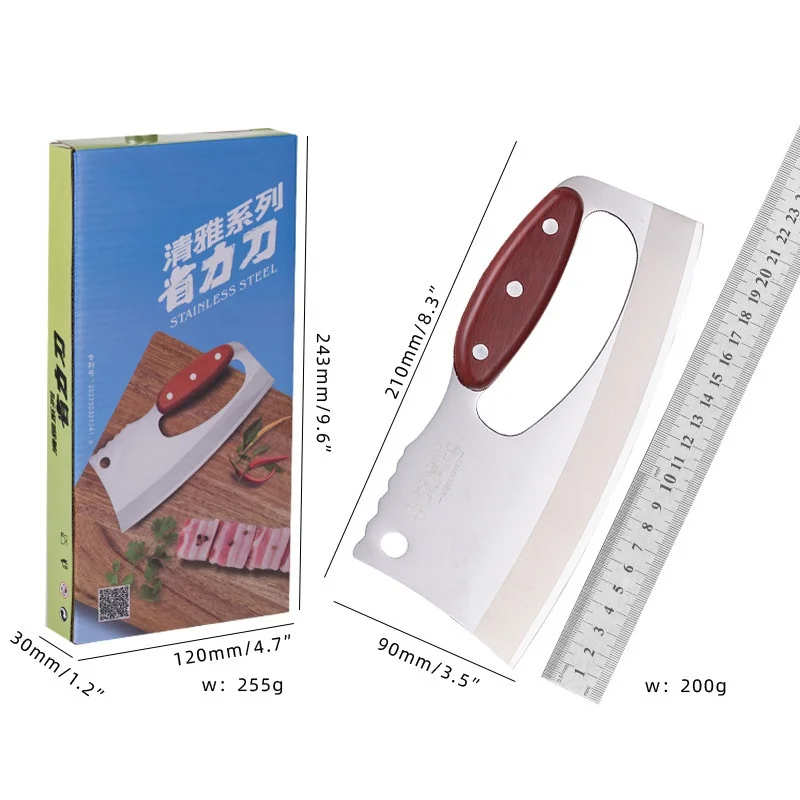 Kitchen Labor-Saving Knife Red Pear Wood Handle Cutting Vegetables Household Slicing Kitchen Knife