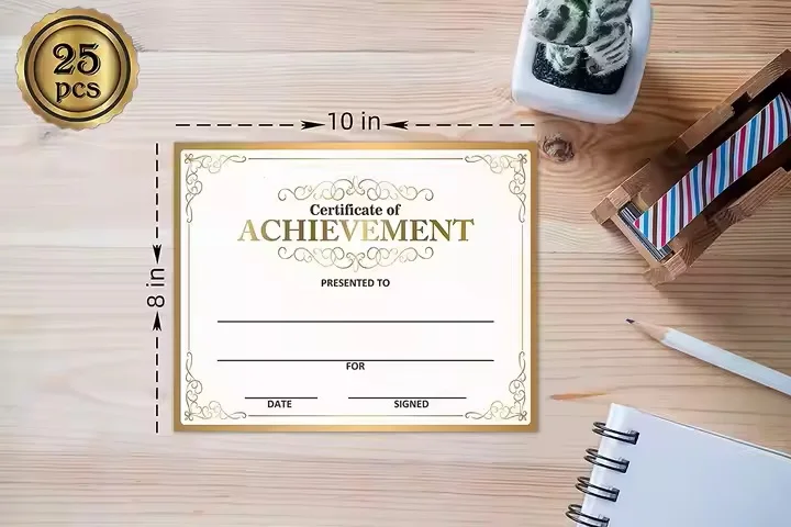 Custom Anti-counterfeiting Hologram Strip Line Certificate of Security Degree Certificate Paper with Embossed