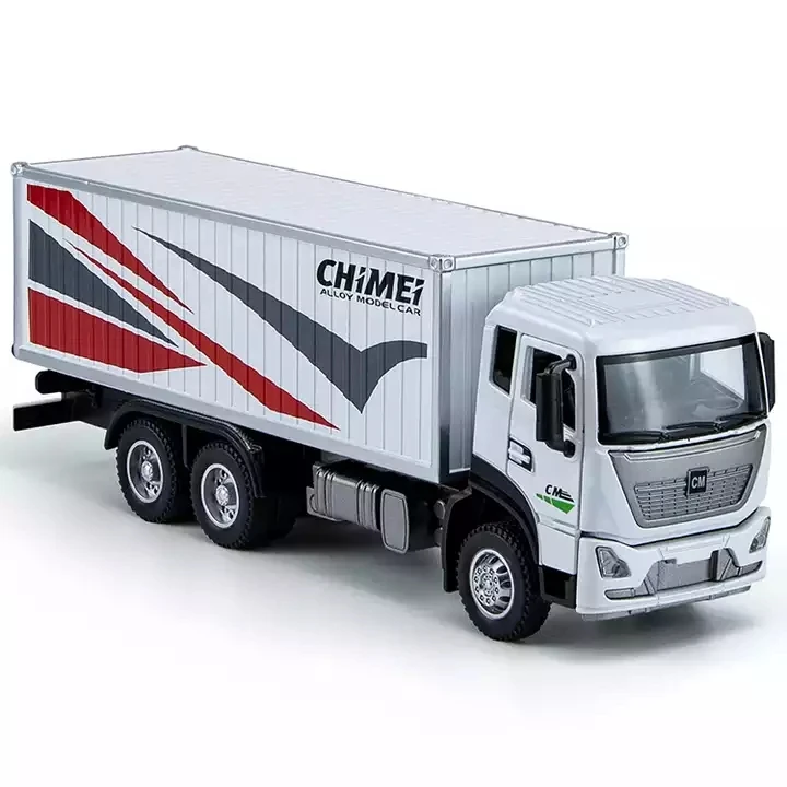 High Quality Pull Back Model Car Diecast 1/32 Scale City Container Truck Alloy Toys For Children