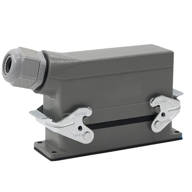 iehc Heavy duty connector HE-6 bit 10 hole 16 pin 24 32 48 core rectangular hot runner waterproof aviation plug socket