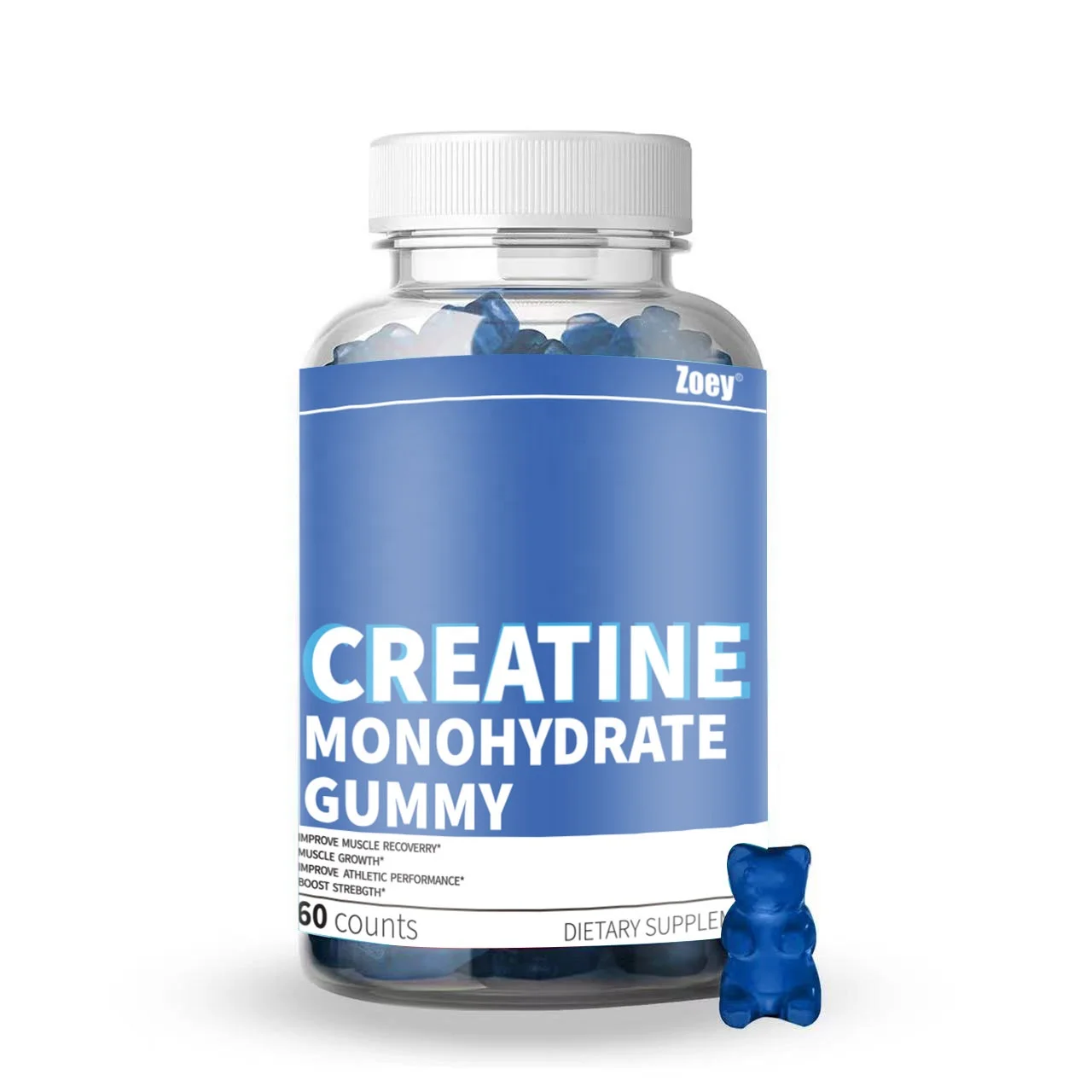 Private Label Creatine Monohydrate Gummy Muscle Building Supplements For Pre Workout for Women and Men