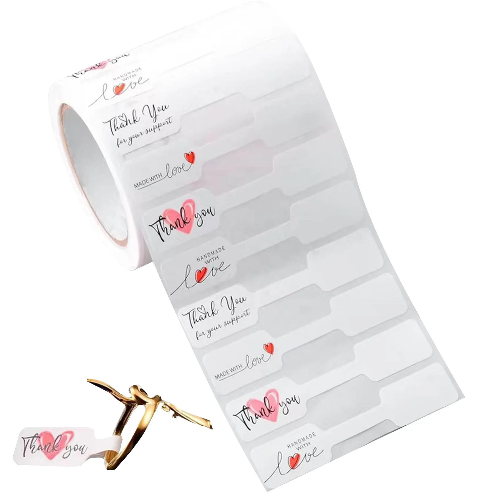 500PCS/Roll Custom Printable Jewellery Price Labels Stickers Jewellery Label Sticker Price With Your Design Label