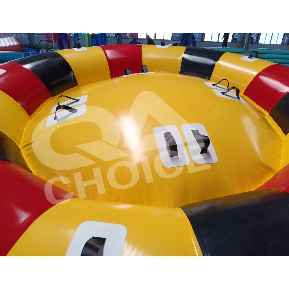 Commercial Inflatable Water Spinner Gyro for Water Park Games Flying Disco Boat Towable Aquatic Water Saturn Rocker