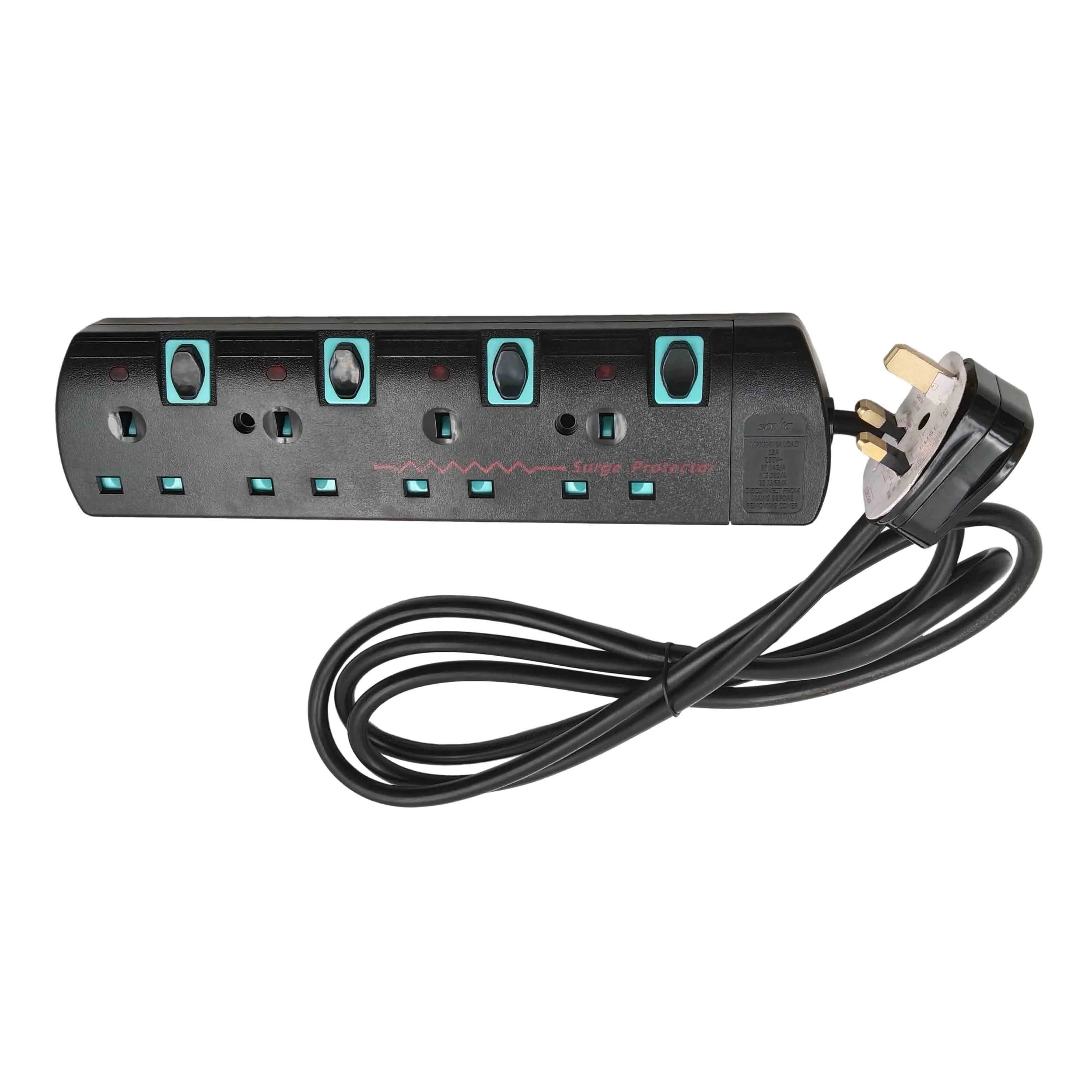 UK BS1363 Plug 4&6 ways Power Socket with Surge Protector