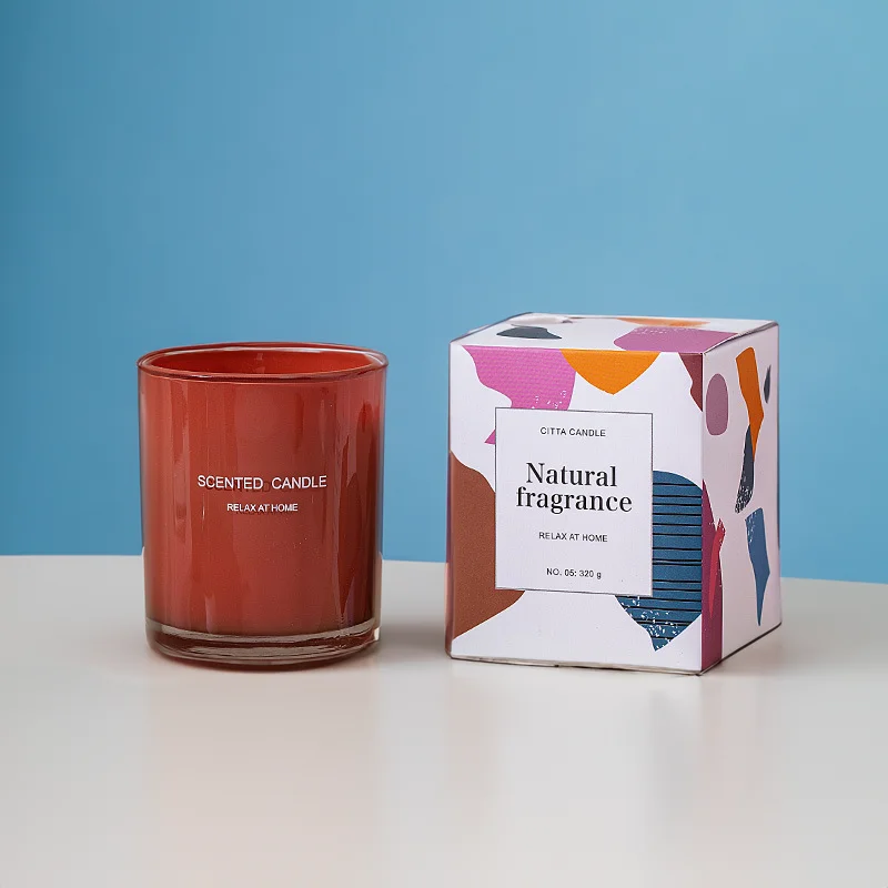 Custom Decorative White Glass Candle Jars With Wooden Lid,Transparent Amber Black Empty Candle Jars For Making Candles