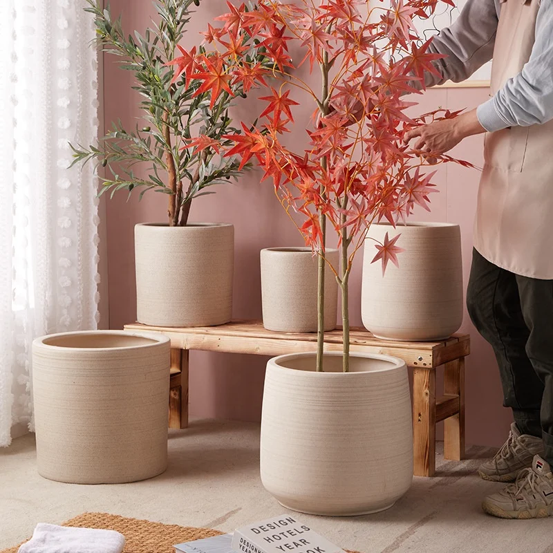 New arrival rustic vintage style terracotta planter flower pots, home garden balcony ceramic pots for flower plant