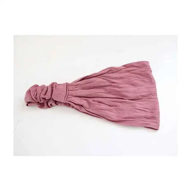 Best selling hair band Wide-sided headband with shirring made in Korea The material is cotton and width is 5.5in