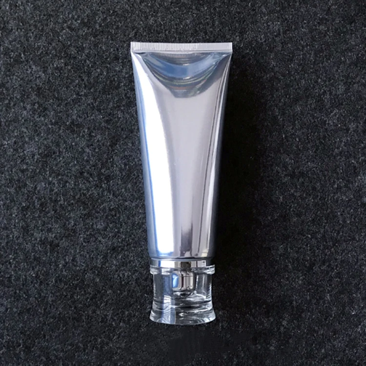 100g Bright Silver empty Facial cleanser BB Cream Aluminum plastic Tube 100ml Skin care Hand cream Soft tube