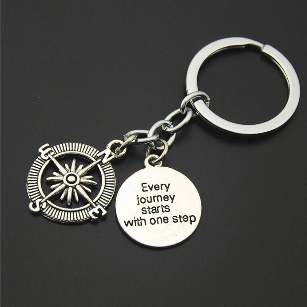 Earth Mini Airplane Metal 3D Key Chain Pendant  souvenir charm Boat Anchor compass Rudder Travel Keyring Car key chain