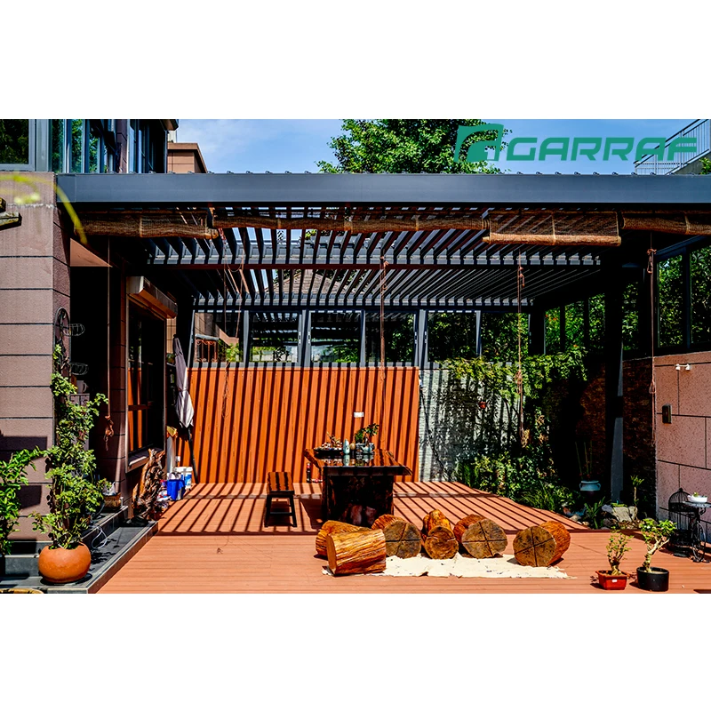 OEM Outdoor Furniture 3X3, 3X4, 4X4, 6X4m Waterproof Aluminium Bioclimatic Pergola Cover Aluminum Louvered Pergola
