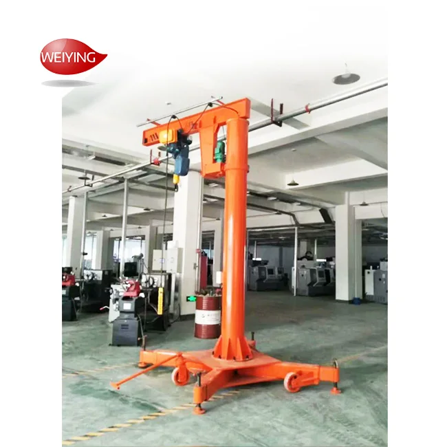 1 Ton 2 Ton Electric Slewing 180-360 Degree Flexible Pillar Slewing Jib Cranes For Sale