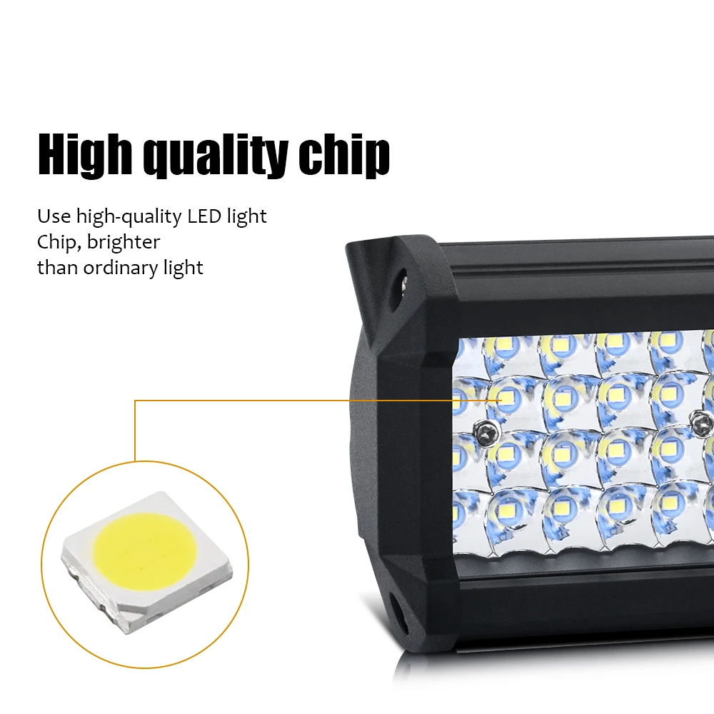 4 дюйма ряда 72W фары для 7200LM автомобиля Led рабочий свет 6000K белый водонепроницаемый внедорожный