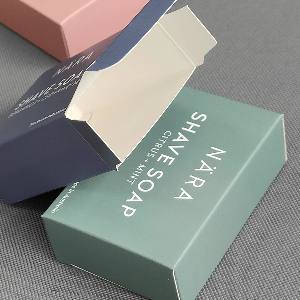 White Glossy Empty Wholesale Logo Printed Square Packing Small Cardboard Luxury Custom Paper Gift Packaging Soap Box