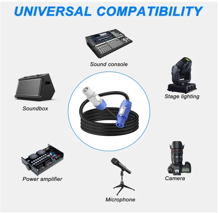 Audio LED Display Multi Microphone 4 8 12 16Xlr 24 32 48 Channels Audio Cables Optic Powercon cables