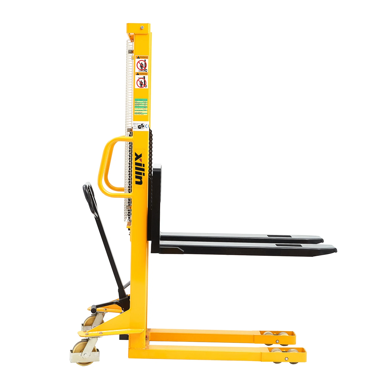 Ручной штабелер Xilin 500 кг 1,6 тонны 1 м с фиксированными вилочками, ручной штабелер поддонов