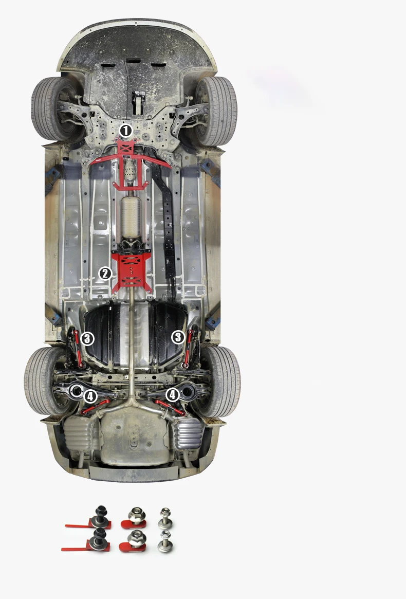 LVTU High performance Front strut bar Strut  Brace Suspension Body Kit For  HYUNDAI SONATA 9th 2015-