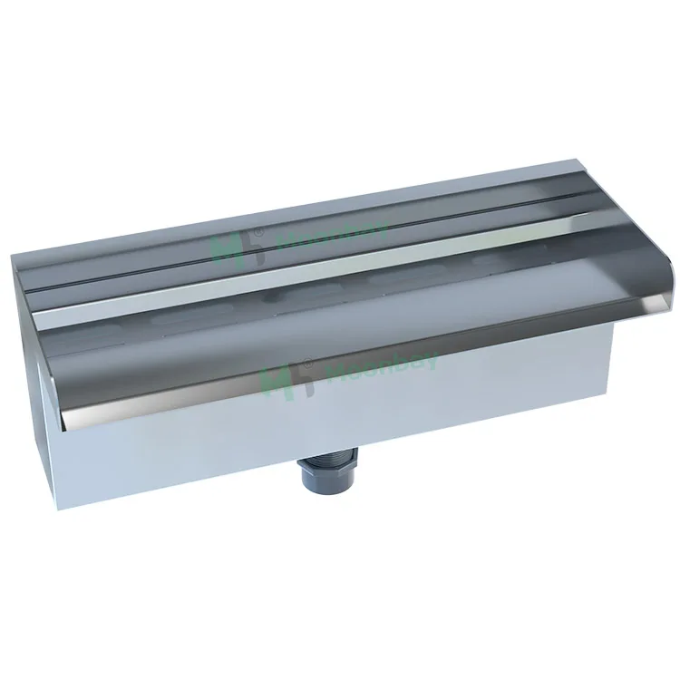 Фонтан из нержавеющей стали с водяным лезвием Каскадный водосброс садовый водопад