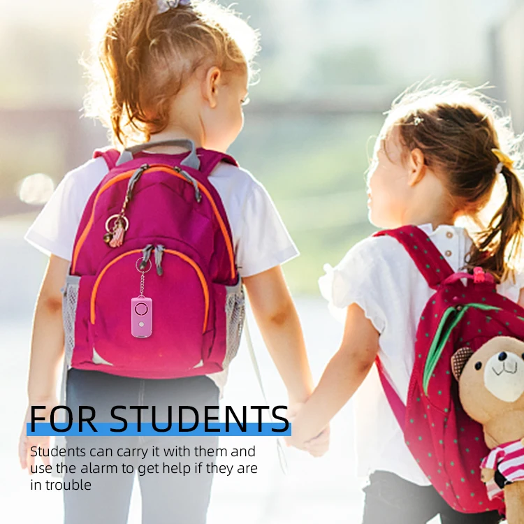 130db Personal Alarm Safe Personal Security Alarm Keychain For Women with LED Light