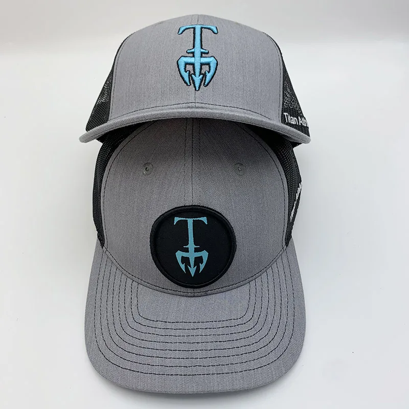 6 панелей Richardson 112 Gorras тканая этикетка с логотипом для уличной рыбалки Yupoong Flex Fit Grey сплошной цвет Кепка для Дальнобойщика