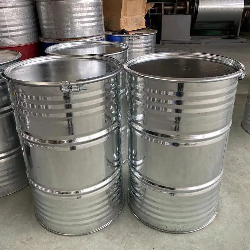 200L chemical packaging galvanized barrel open closed steel metal drum brand new steel drum for sale
