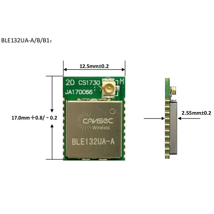Cansec BLE132SA/UA-B 2,4 ГГц синий зуб модуль беспроводной ST BLUENRG-132 Ble модуль iot-решения BLE4.2