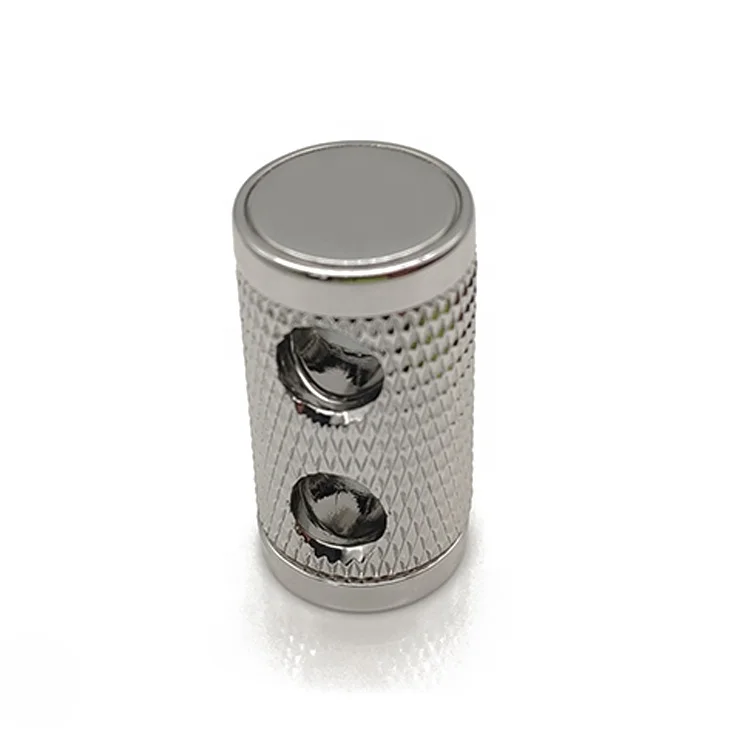 Wholesale Factory Custom Engraved Logo Metal Silver Cord Lock for Coat