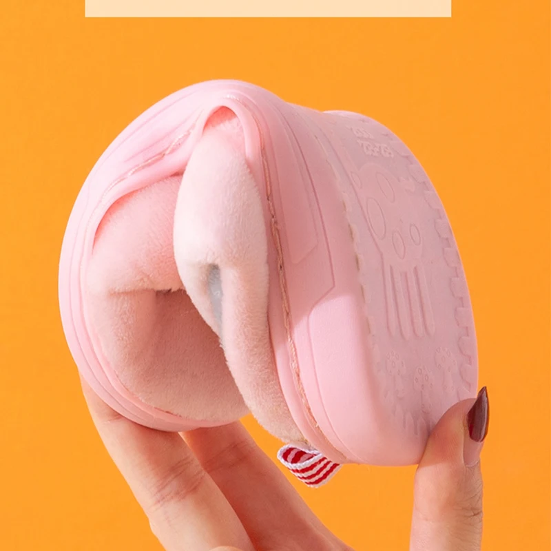 Factory Cartoon Boys Girls Indoor Outdoor Lucky Unicorn Pattern Non-slip Plush Fur Animal Winter Warm Kids Slippers