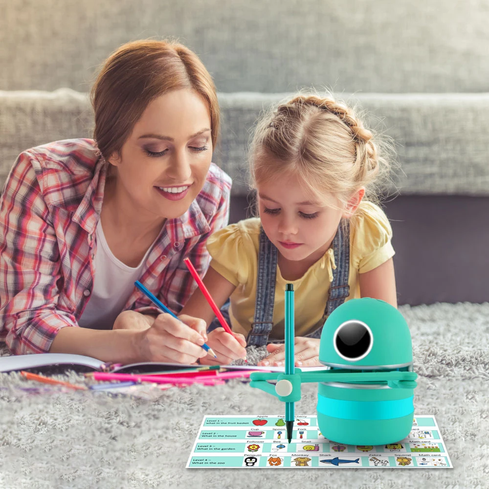 
2020 Hot Online STEAM Educational Electronic Drawing English & Math Learning Funny Robot Toy for kids age 4-8 