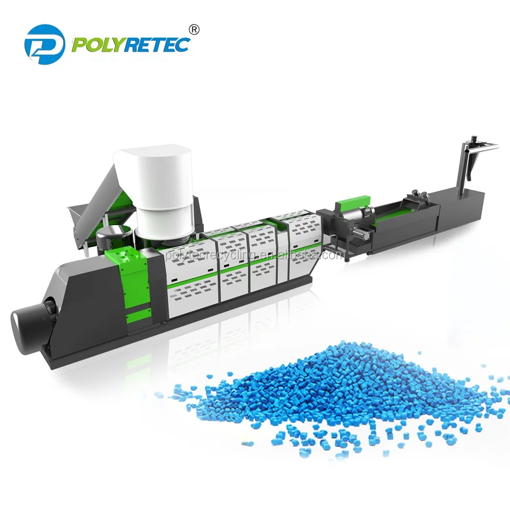 
Recycled Plastic PE PP Film Bag Recycling Machine Line Pellet 