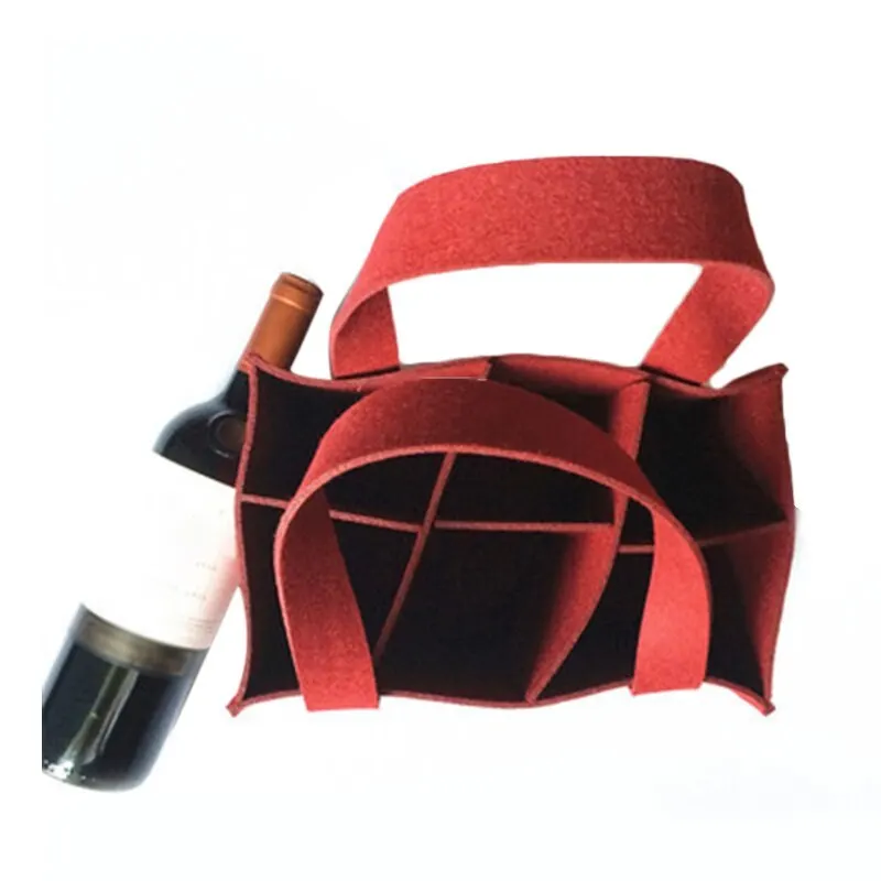 HIGE-QUALITY материалы стекло подарок сумка-тоут сумки чувствовал идеально подходят для вина Бутылка для хранения