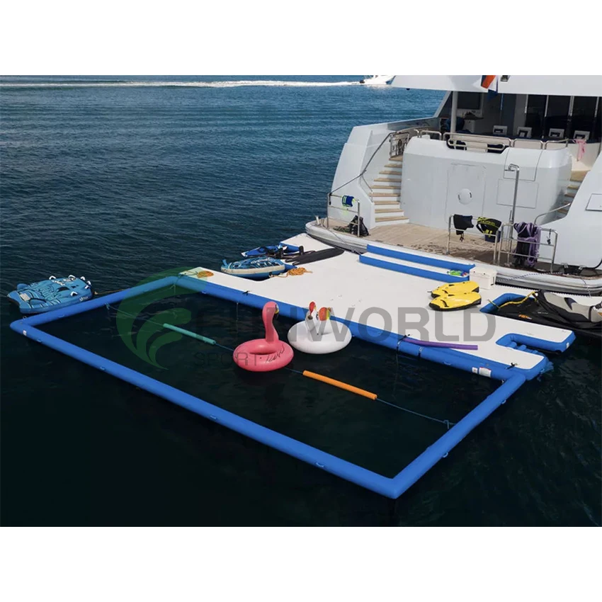 Wholesale Hot selling  Inflatable Yacht Floating Beach Ocean Sea Swimming Pool Floating Pool For Yacht