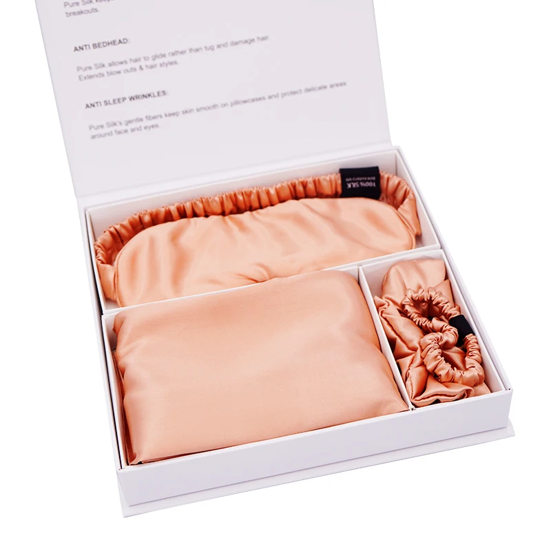 Non-toxic Pure Silk Filling Silk Sleep Eye Mask with pouch