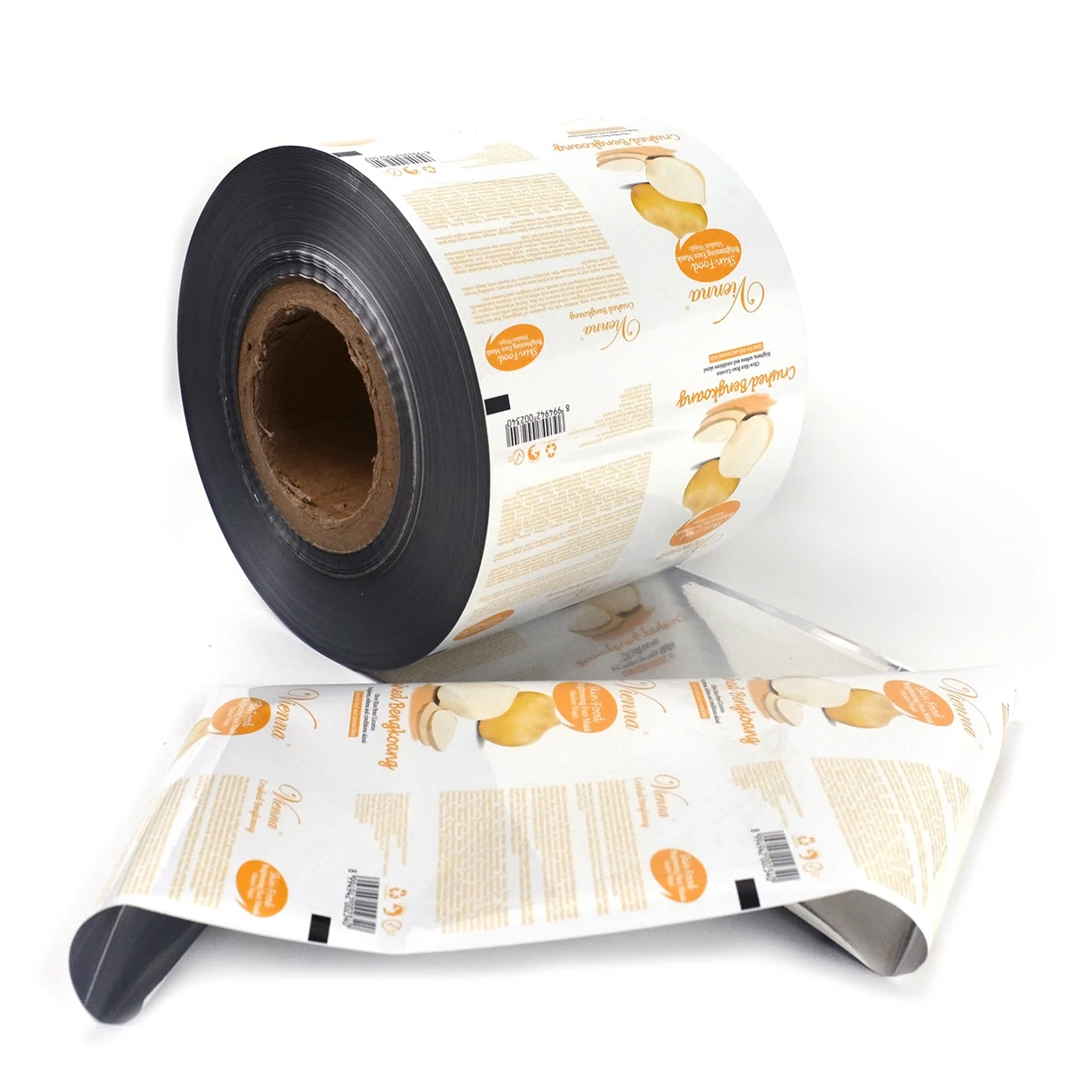 Custom Logo Metallized Foil Plastic Roll Laminated Aluminum Plastic Food Packaging Film Roll Sachet For Potato Chips Packaging