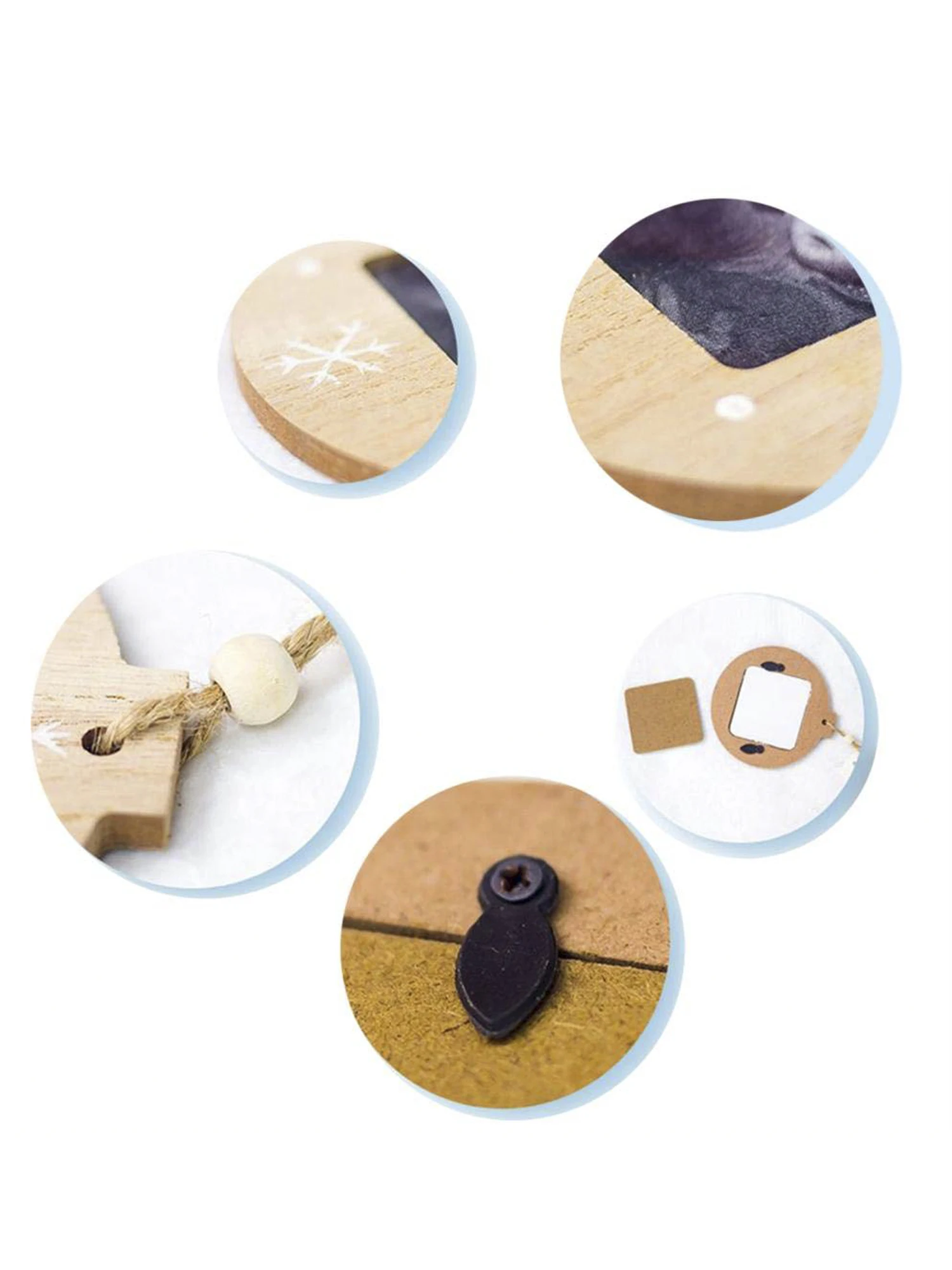 Декорации на рождественскую елку деревянная фоторамка ремесло подарок бирки