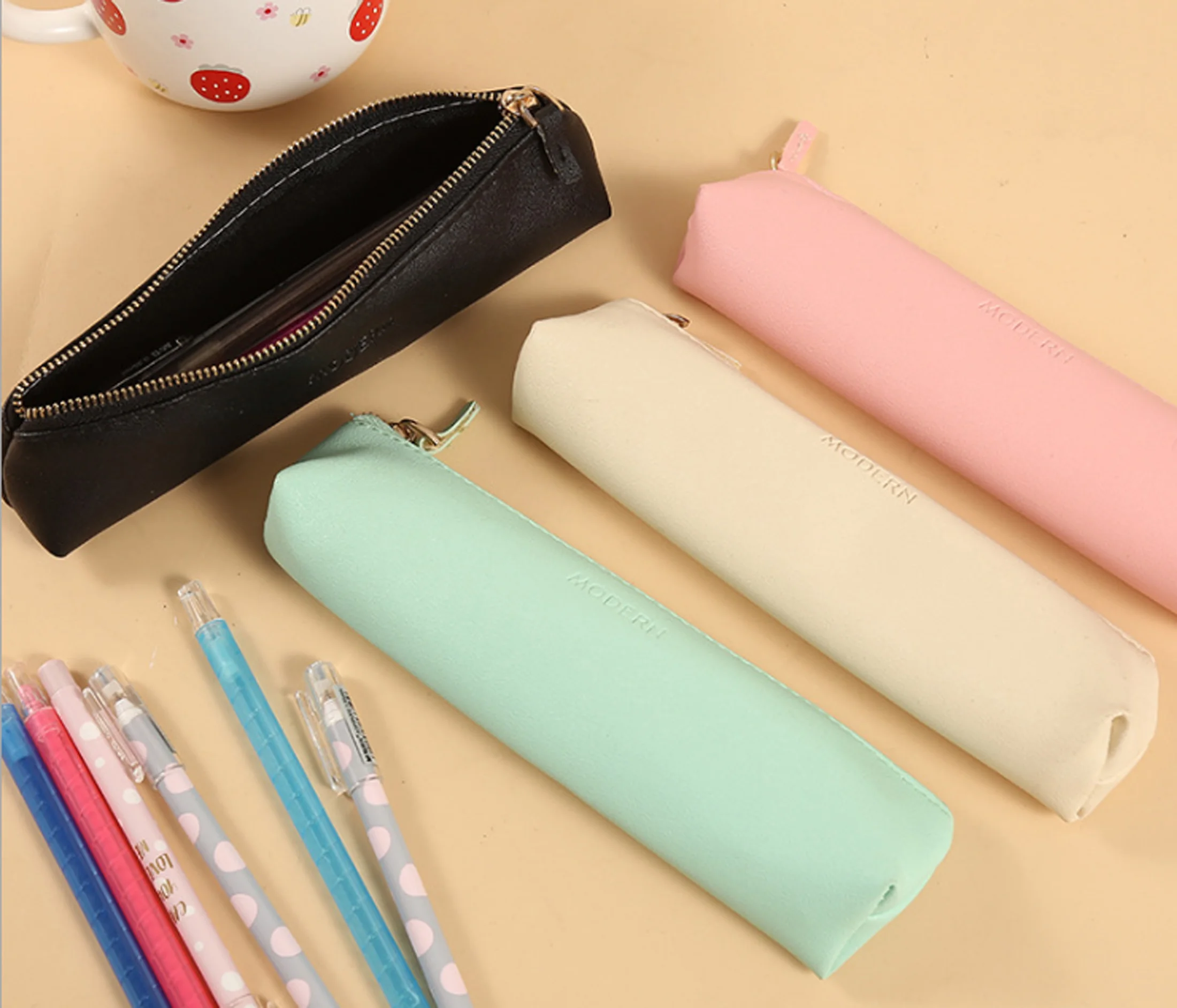 PU Leather Pen Pencil Box Case
