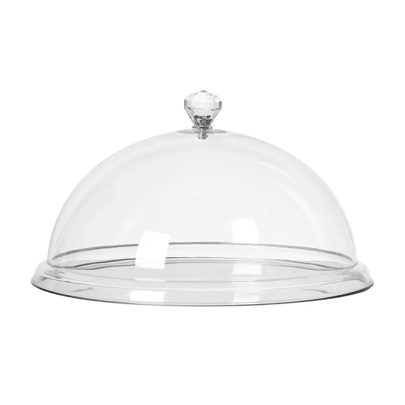 Acrylic Cake Stand Cover Round Cake Cloche Dome Food Cover for Food Freshness Dessert Plate