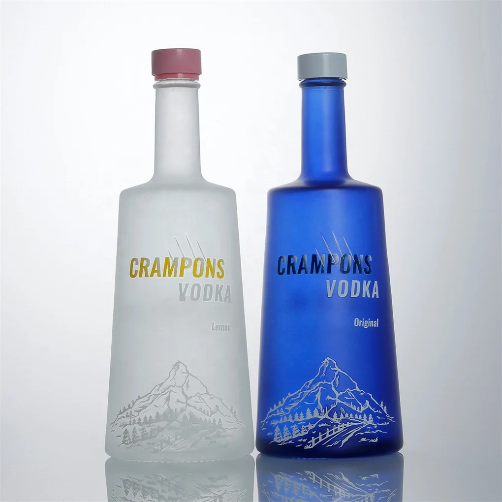 500ml 700ml 750ml 1liter logo printing extra flint gin whisky vodka glass oslo botella de vidrio 700ml glass spirit bottle