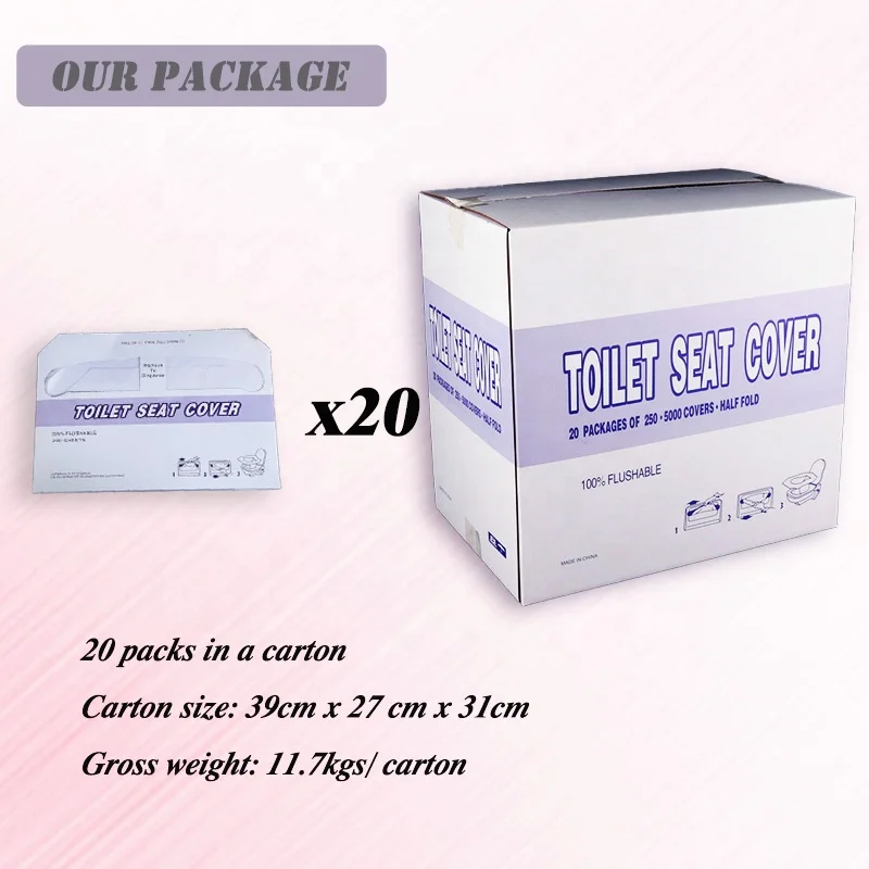 Wholesale Export Travel Pack Disposable Portable Flushable Toilet Seat Covers Paper To Japan