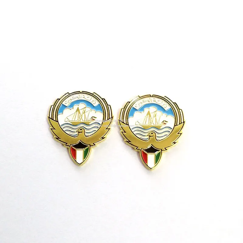 Kuwait Mobile Sticker Factory Kuwait Coat Of Arms Metal Gold Mobile Sticker For Kuwait National Day