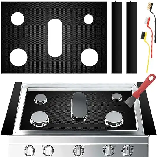 Pack of 1-4 pieces hot sale gas stove protector gas range protector cover 27*27cm*0.12mm*15g