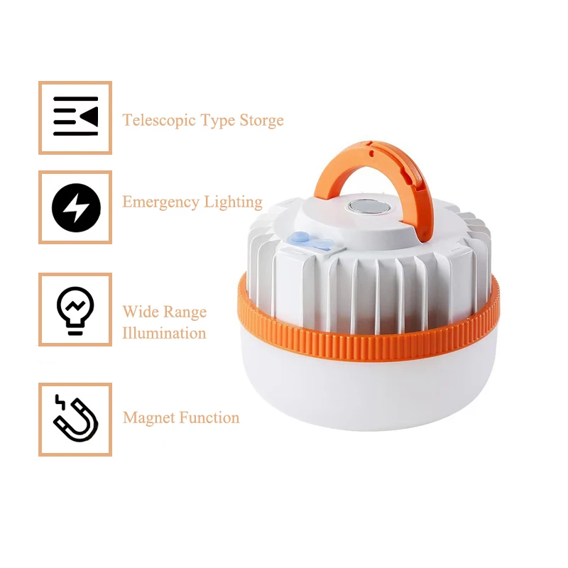 Best selling portable compact convertible 200W 300W emergency USB  camping fishing outdoor led light