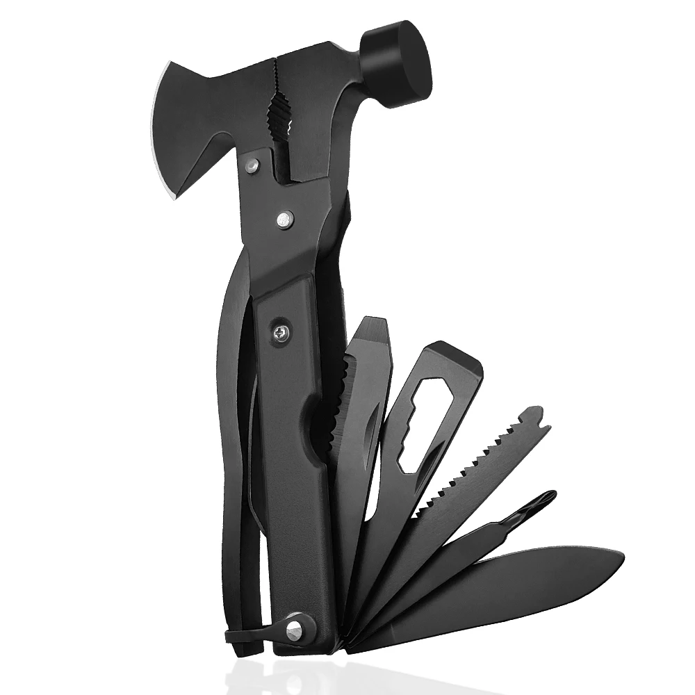 multi hammer pliers multitool axe hammer outdoor camping tool folding survival hammer plier with knife